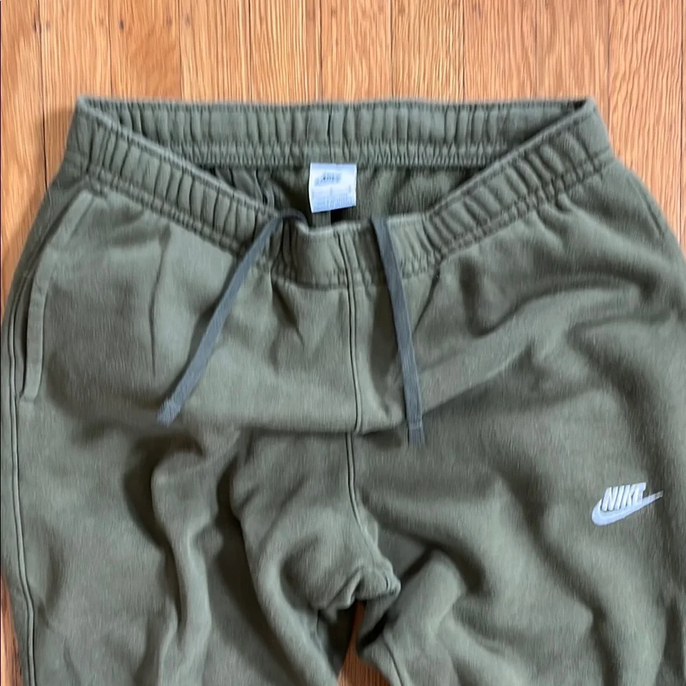 Nike Olive Green Fleece Joggers